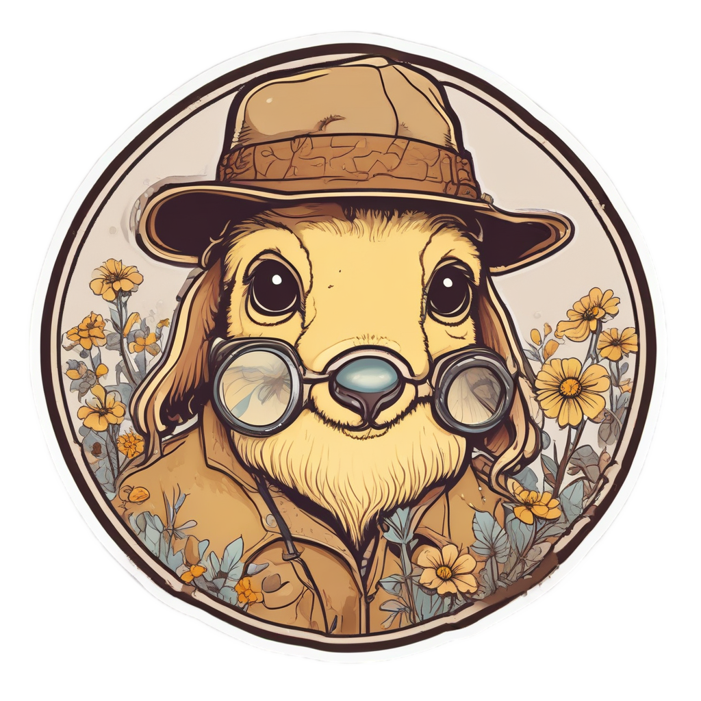 Bee Detective with Magnifying Glass — animals & pets stickers