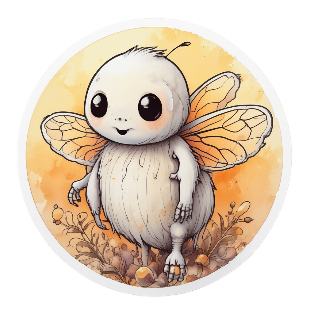 Bee Friend Wraith — creepy-cute stickers