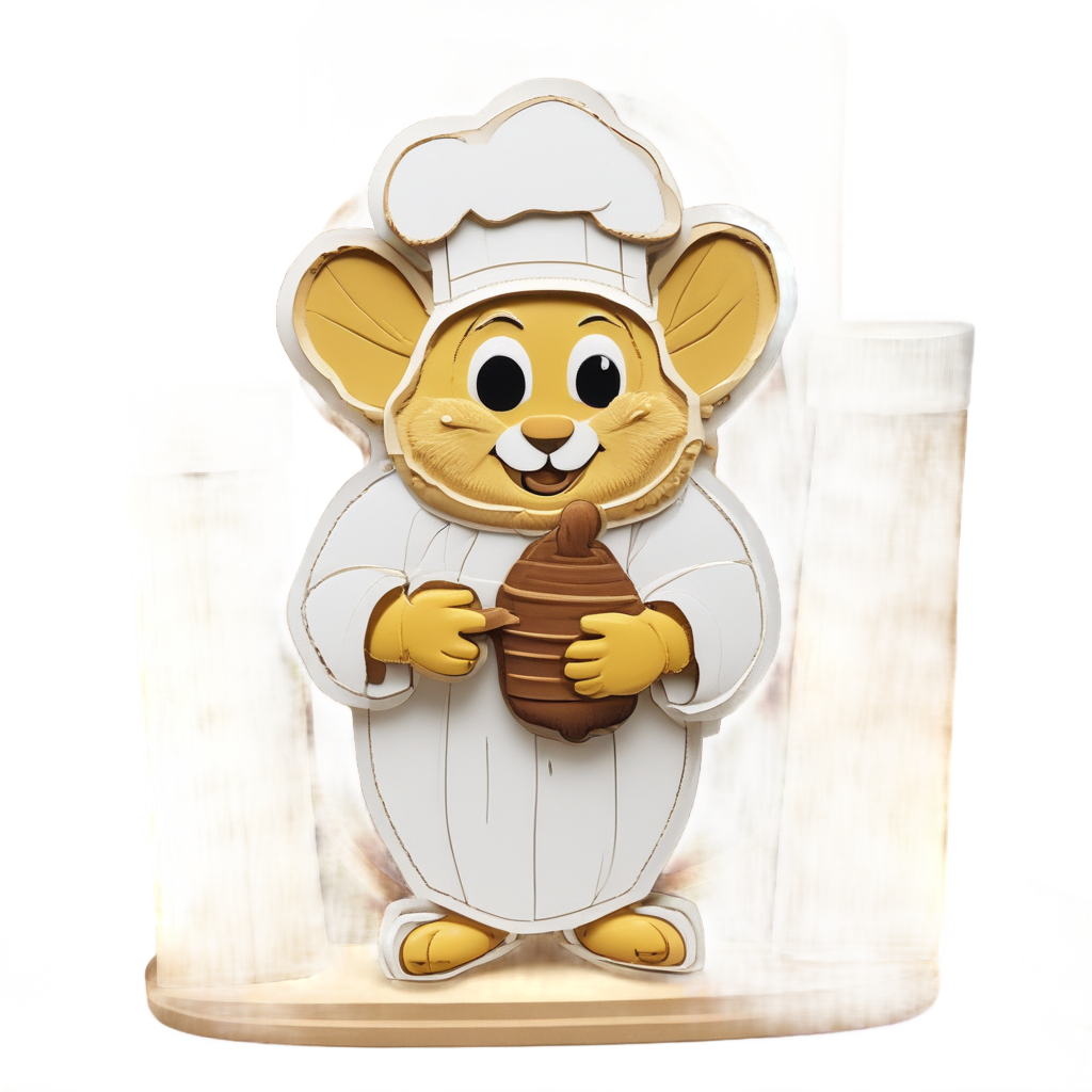 Bee with Chef Hat and Spoon — animals & pets stickers