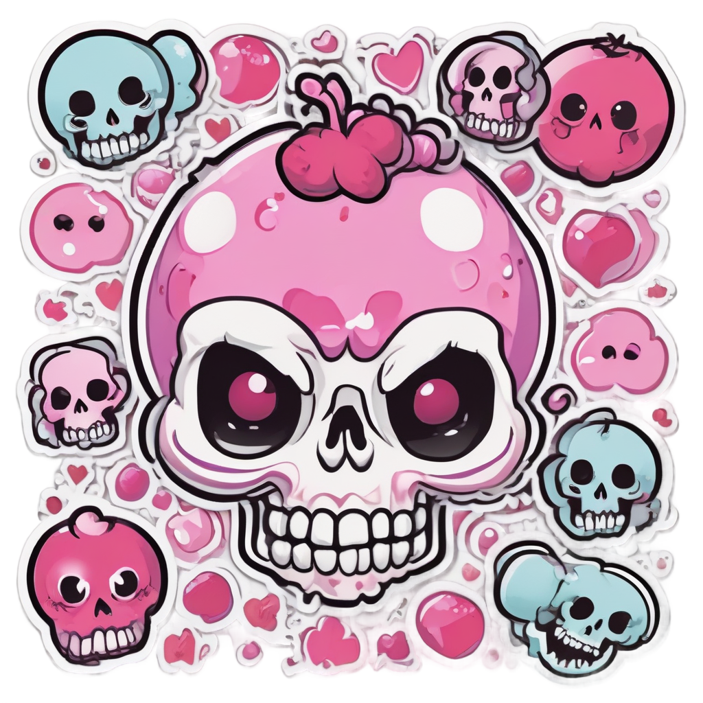 Berry Blast Skull — camo stickers