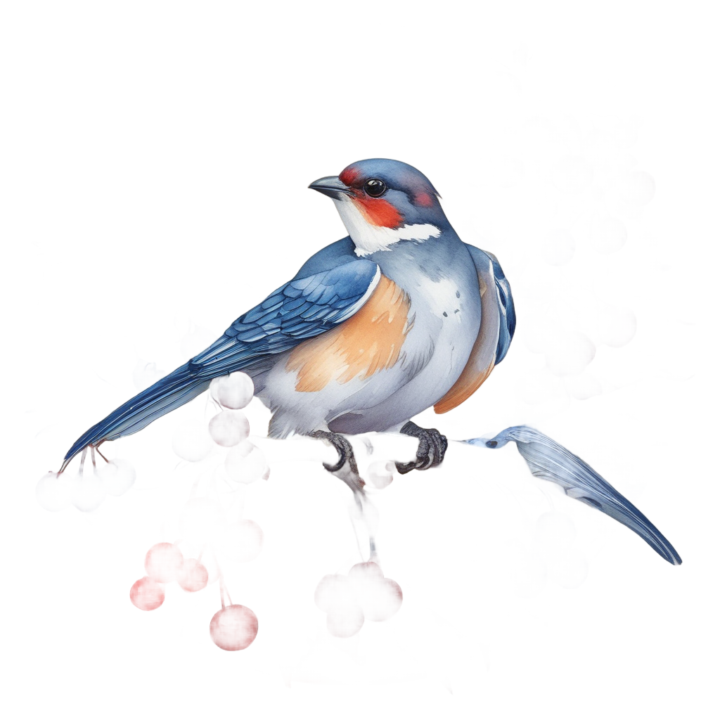 Berry Branch Swallow — american traditional stickers