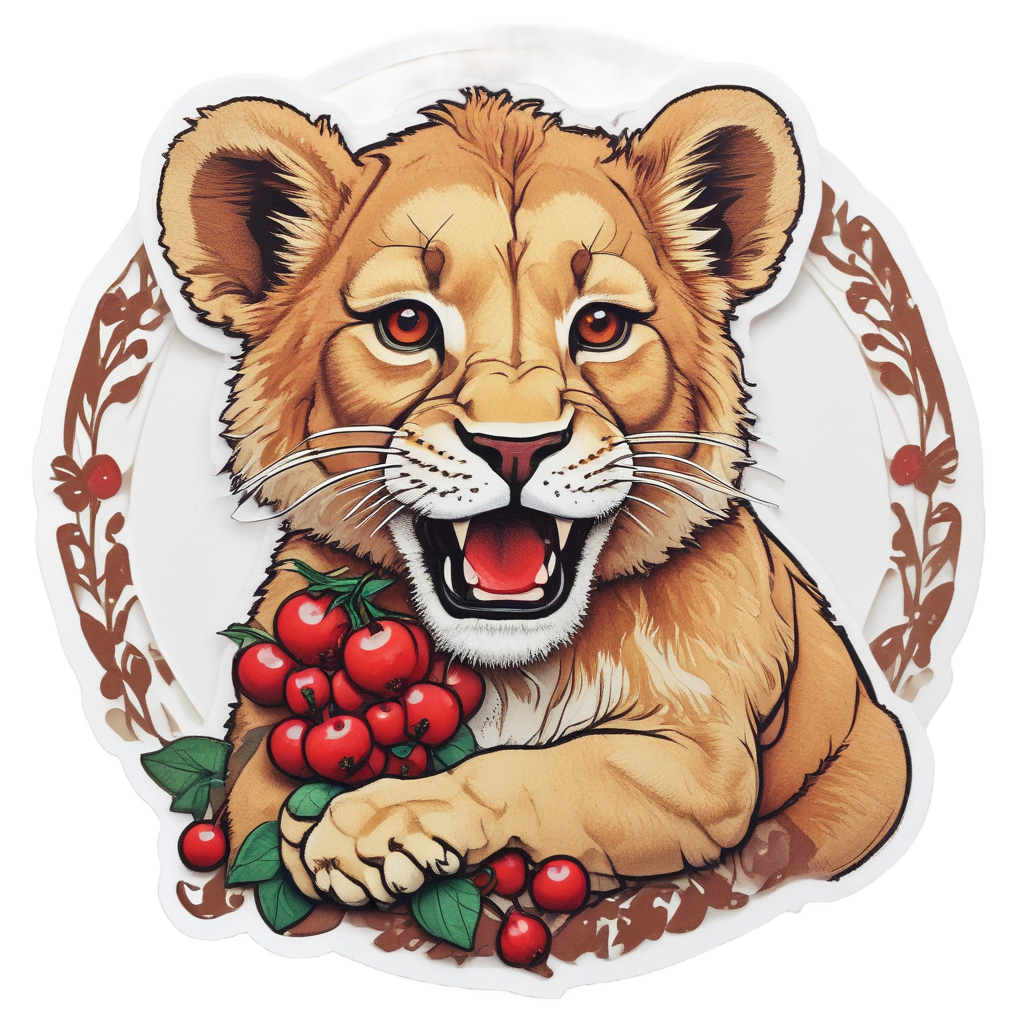 Berry Snack Cub — safari nursery stickers