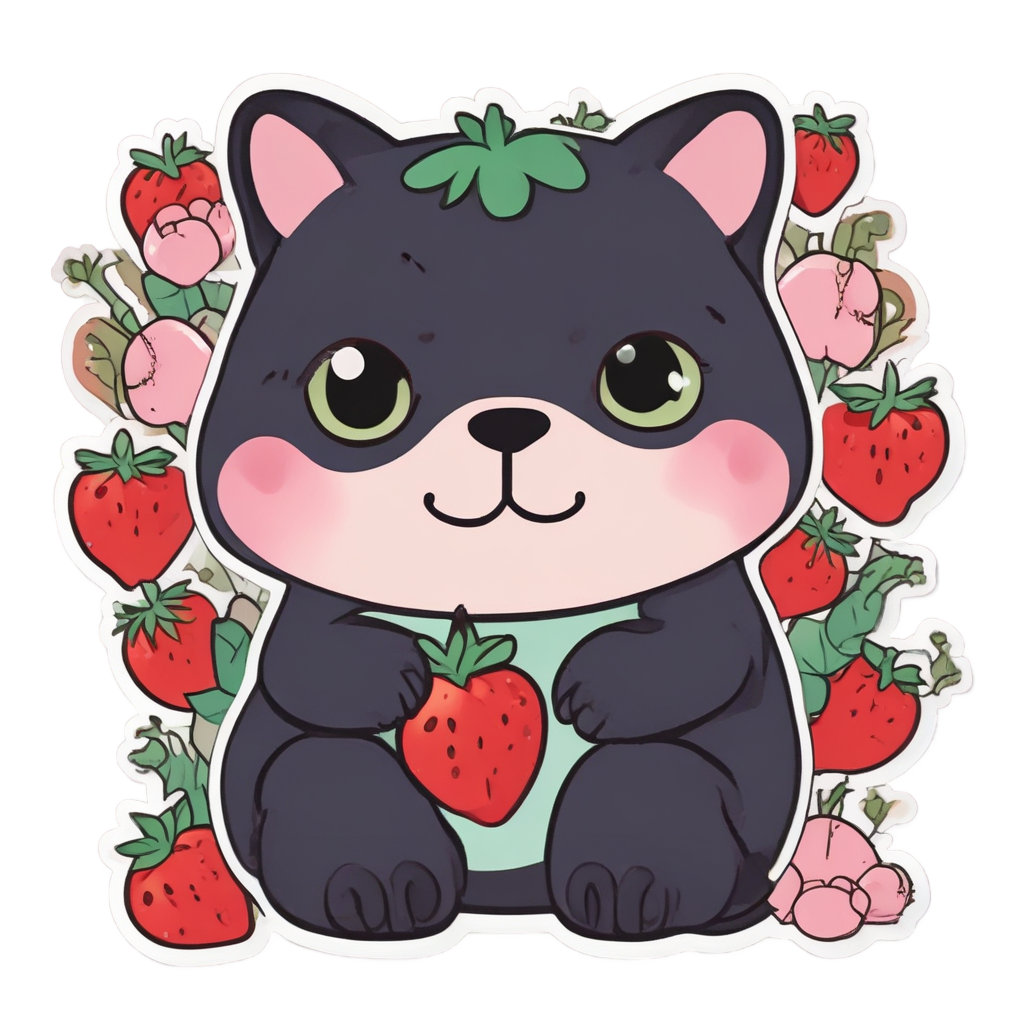 Berry Snack Panther — american traditional stickers