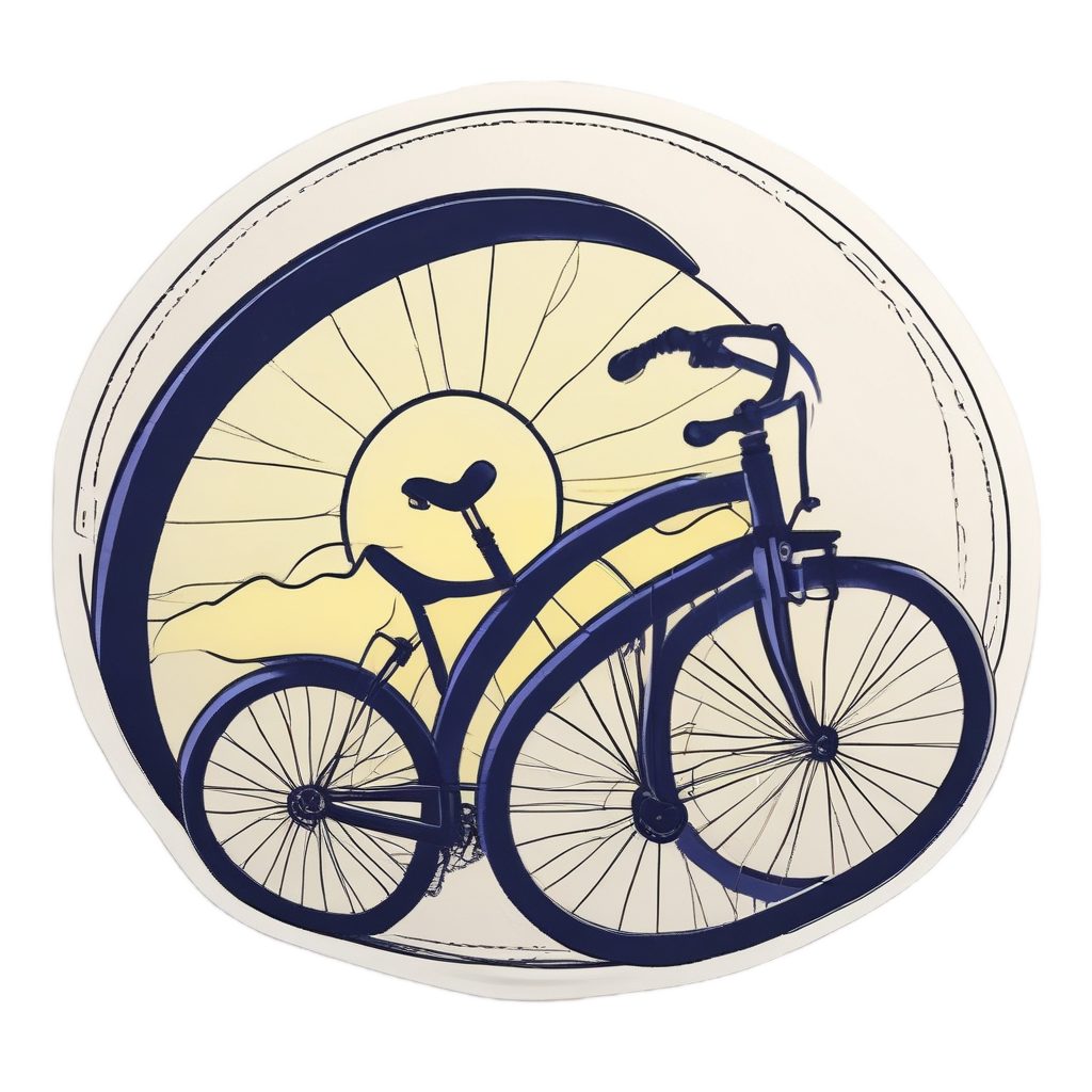 Bicycle Day Night — celestial nursery stickers