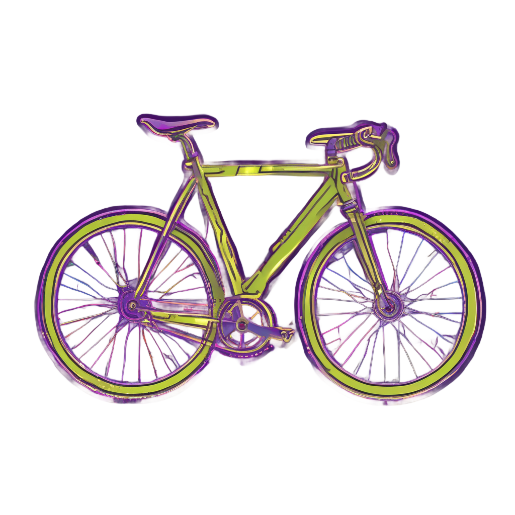Bicycle Route Neon — open road stickers