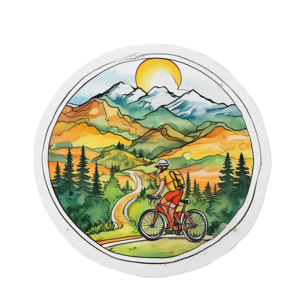 Bicycle Trail Badge — open road stickers