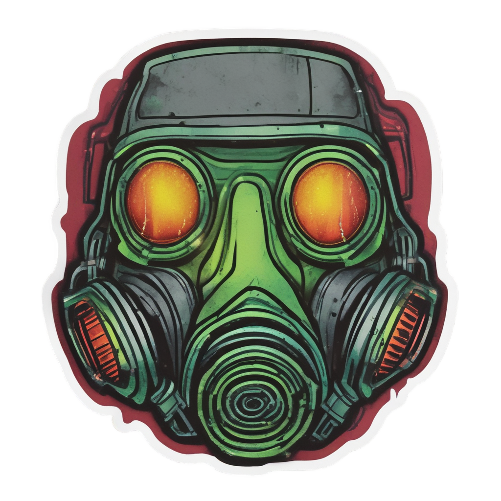 Binary Soul Lens — gas mask stickers