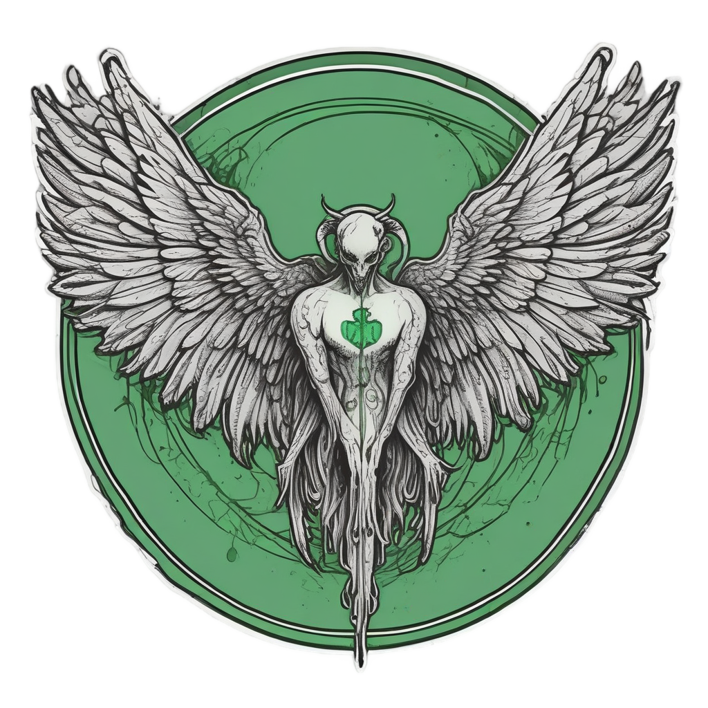 Biohazard Angel with Halos — biohazard stickers