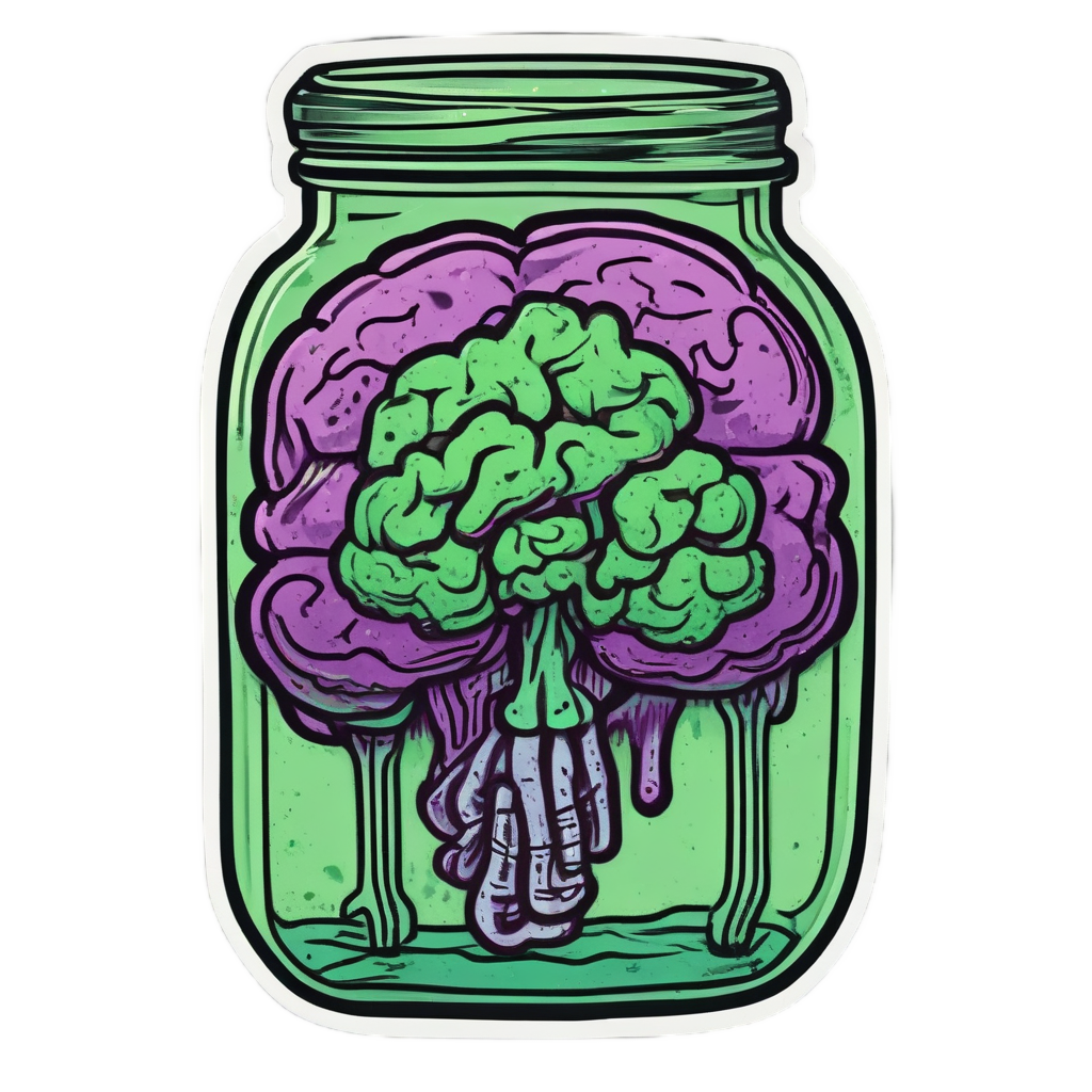 Biohazard Brain Jar — biohazard stickers