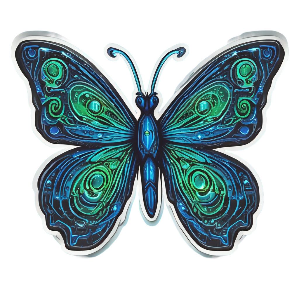 Biohazard Butterfly Wings — biohazard stickers