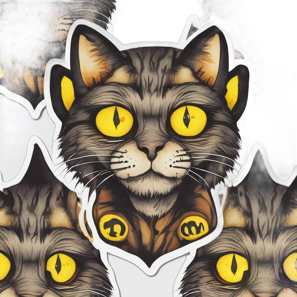 Biohazard Cat with Glow — biohazard stickers
