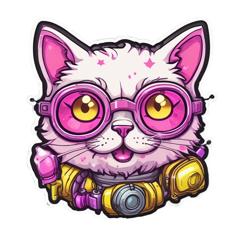 Biohazard Cat with Goggles — biohazard stickers