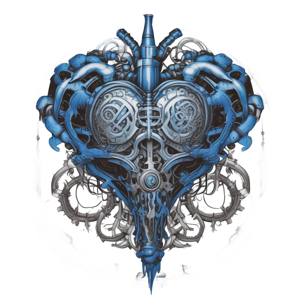 Biohazard Chainlock Heart — biohazard stickers