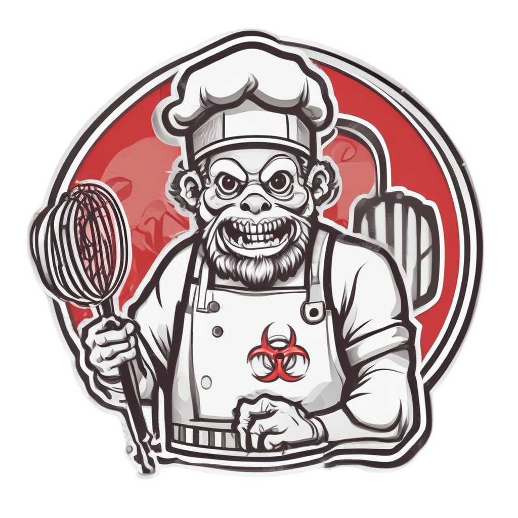 Biohazard Chef with Cap — biohazard stickers
