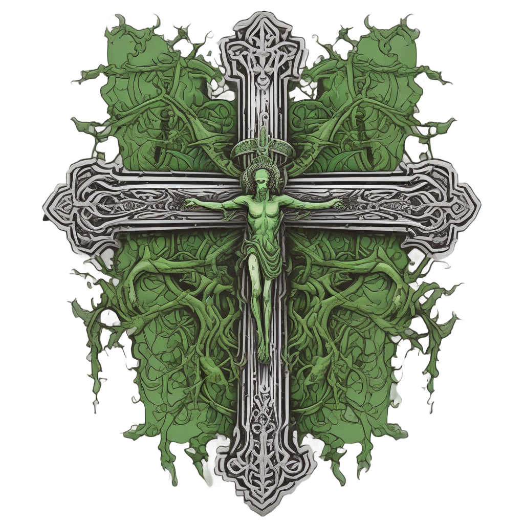 Biohazard Cross and Thorns — biohazard stickers