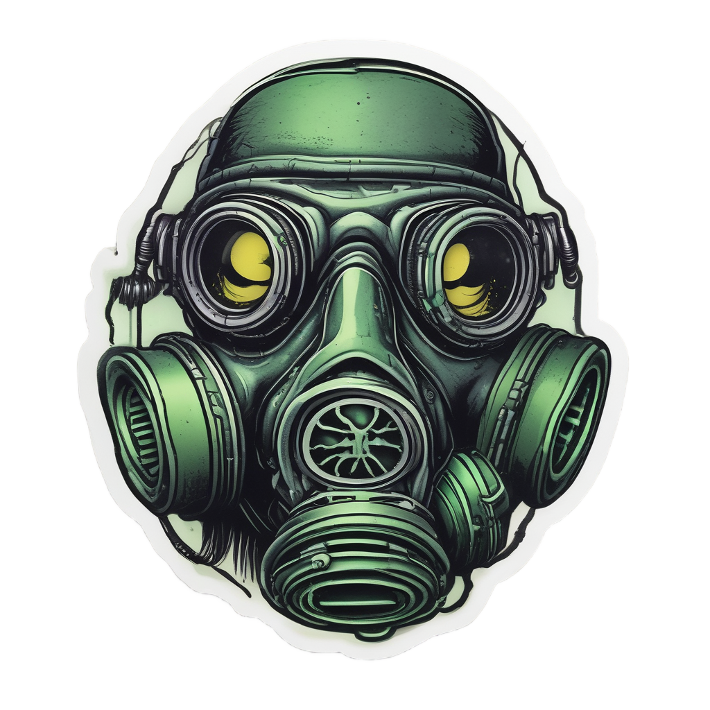 Biohazard Crow and Gas Mask — biohazard stickers