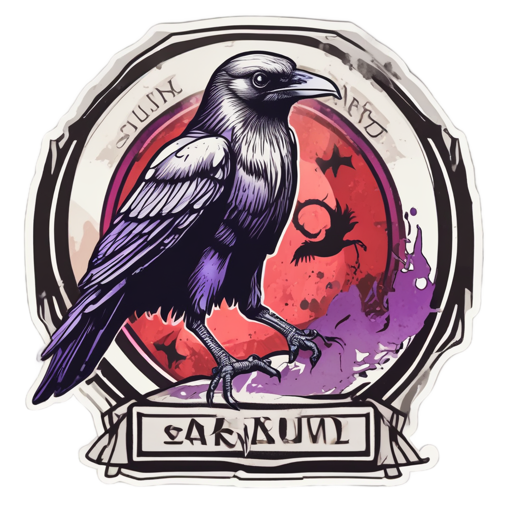 Biohazard Crow Perched — biohazard stickers