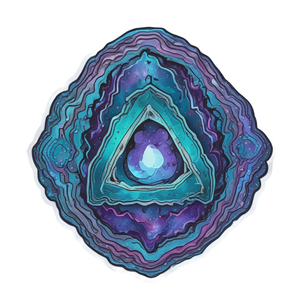 Biohazard Crystal Geode — biohazard stickers