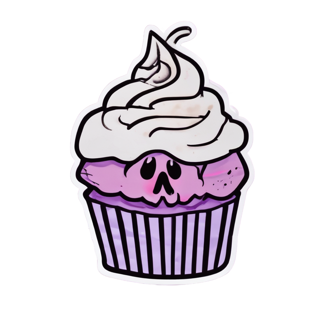 Biohazard Cupcake Papercut — biohazard stickers