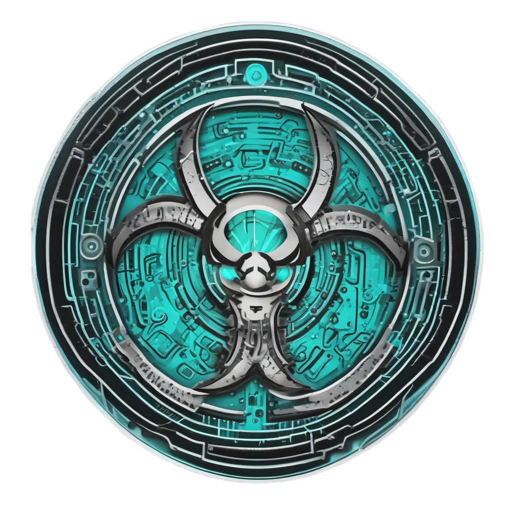 Biohazard Cyber Skull — biohazard stickers