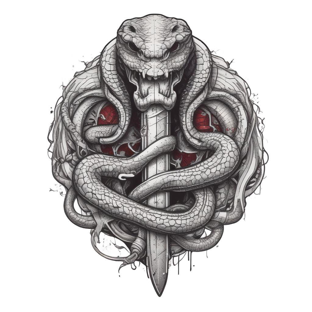 Biohazard Dagger and Snake — biohazard stickers