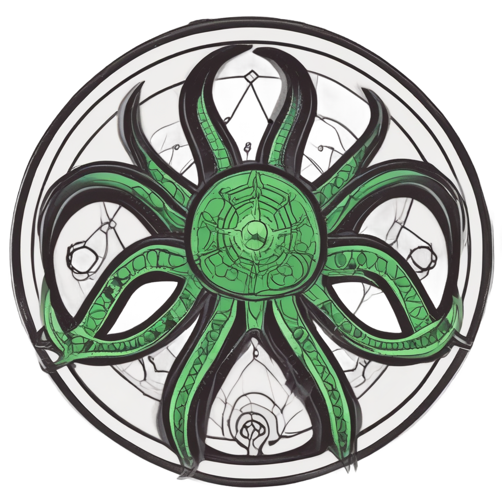 Biohazard Diamond with Tentacles — warning signage stickers