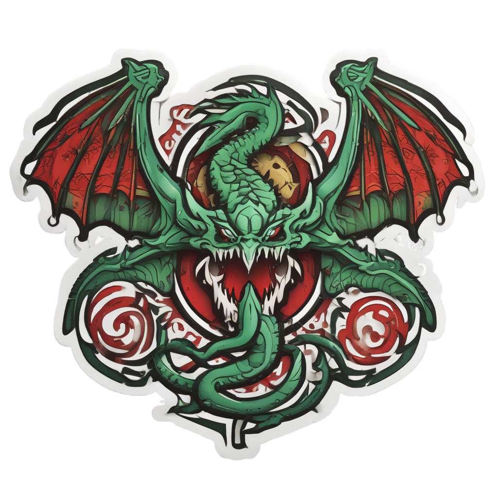 Biohazard Dragon Papercut — biohazard stickers