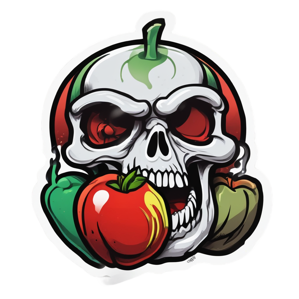 Biohazard Eating Poison Apple — biohazard stickers