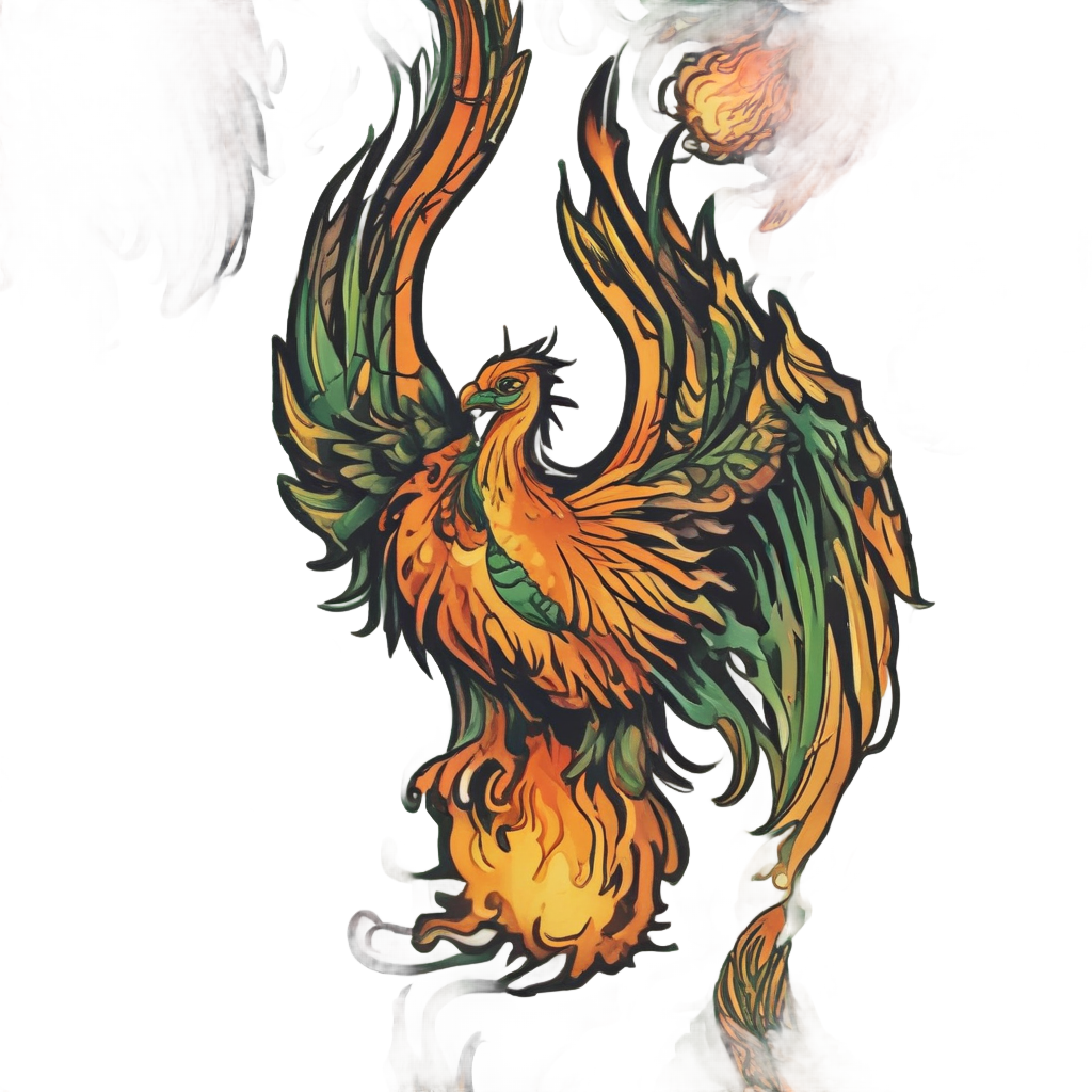 Biohazard Fire Phoenix — biohazard stickers