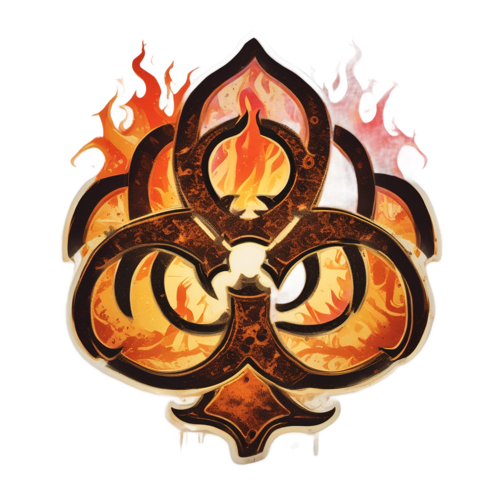 Biohazard Flame Aura — biohazard stickers