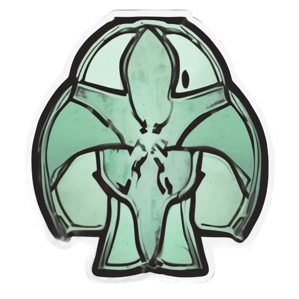 Biohazard Ghost with Glowing Aura — biohazard stickers