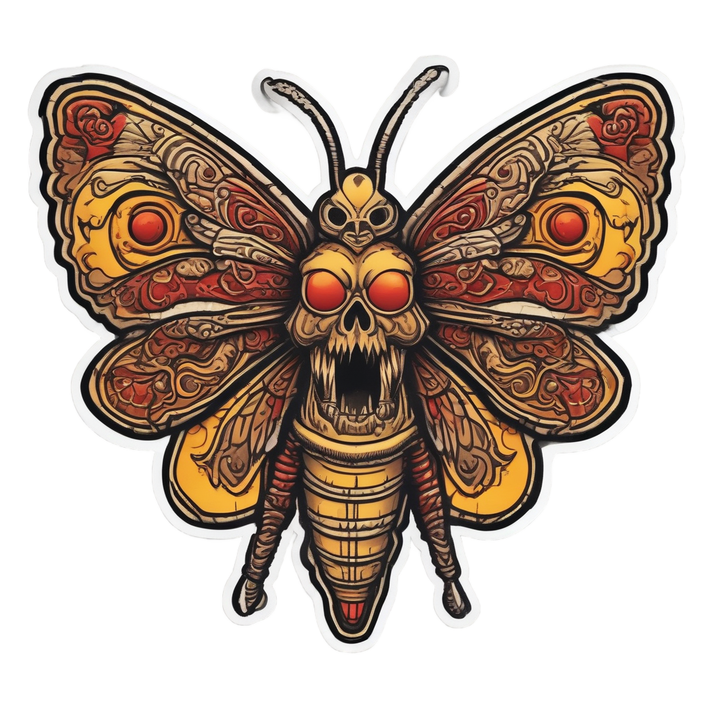 Biohazard Skull Moth — skull stickers