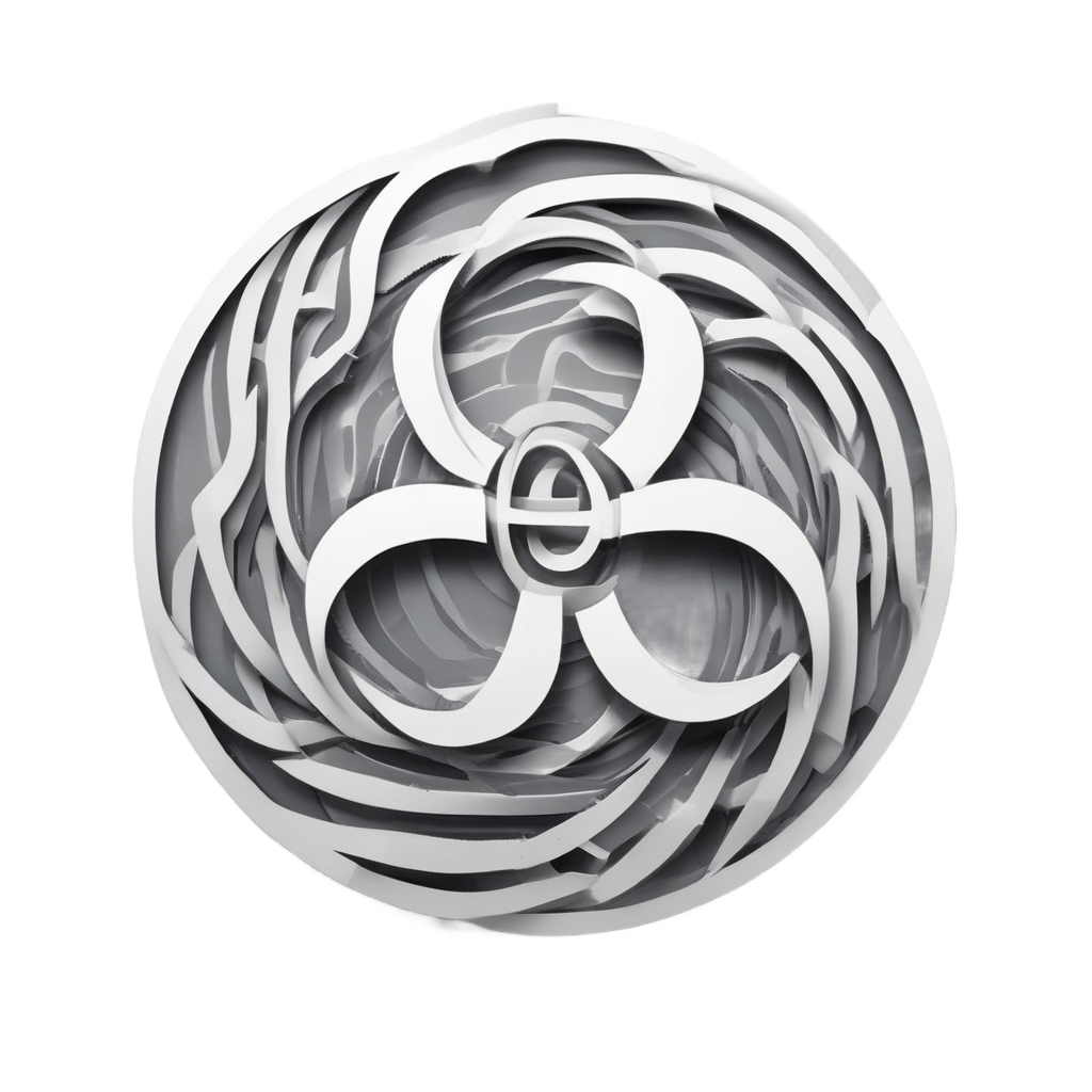 Biohazard Tornado Swirl — danger symbol stickers