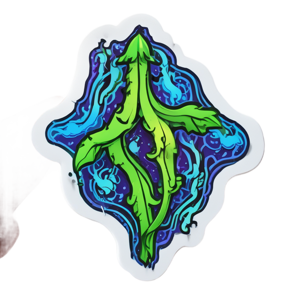 Bioluminescent Bolt Vine — high voltage stickers