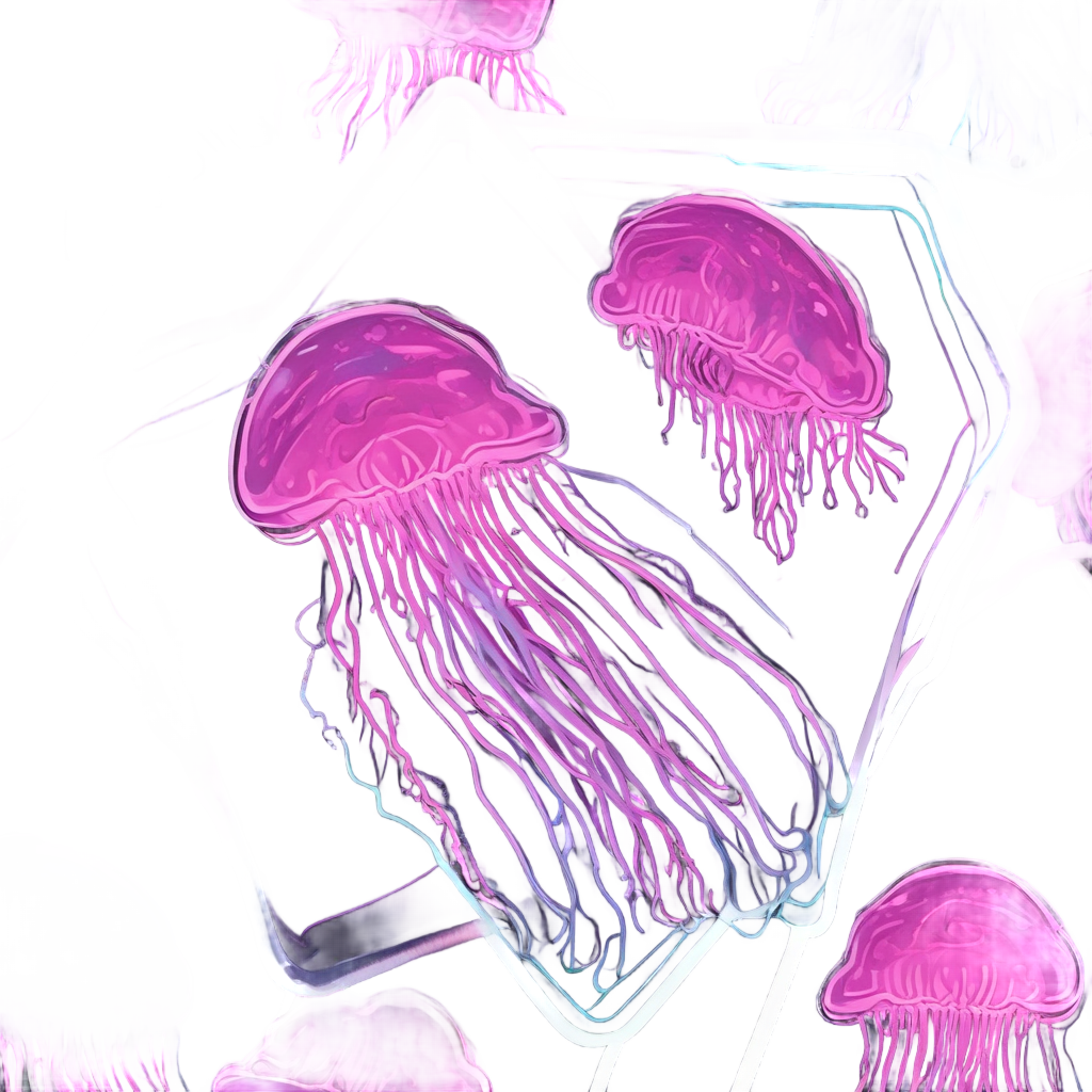 Bioluminescent Jelly Caution — warning signage stickers