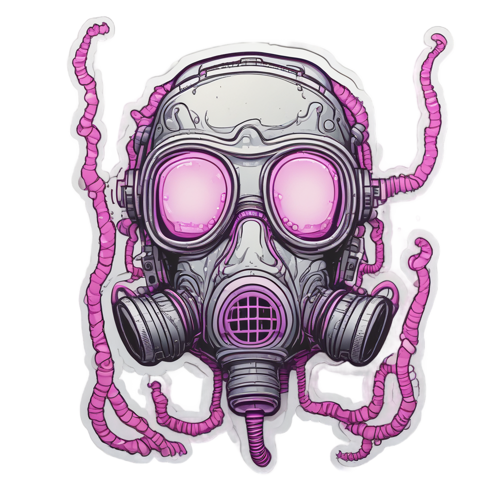 Bioluminescent Jellyfish — gas mask stickers