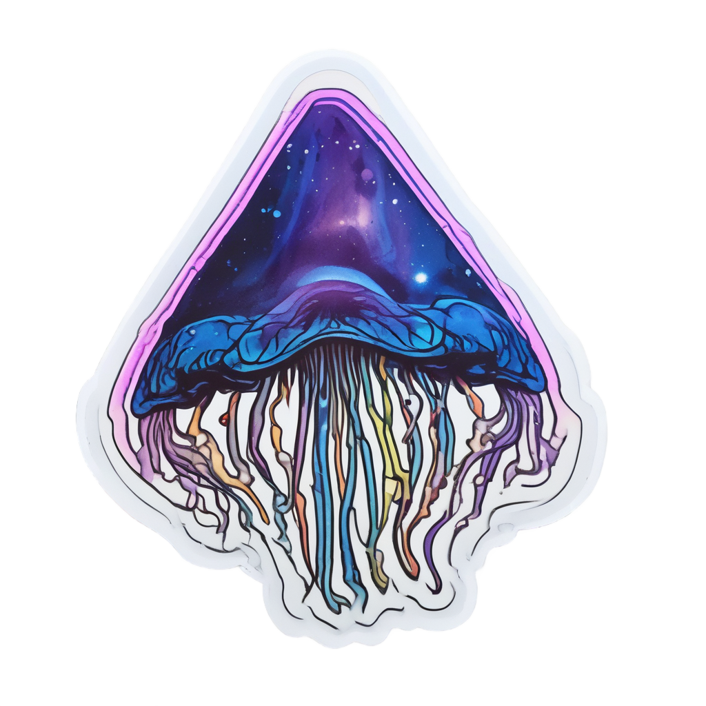 Bioluminescent Jellyfish Warning — warning signage stickers