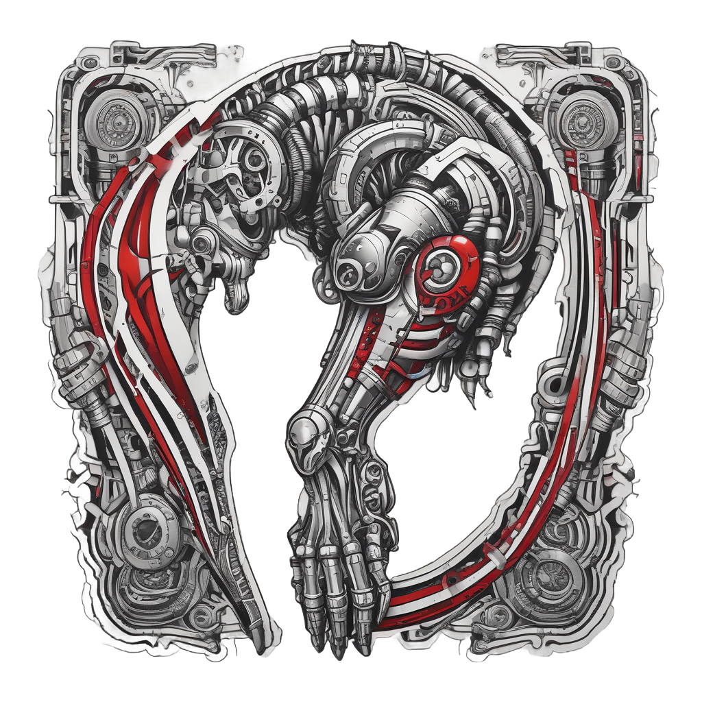 Biomechanical Zebra Leg — safari nursery stickers