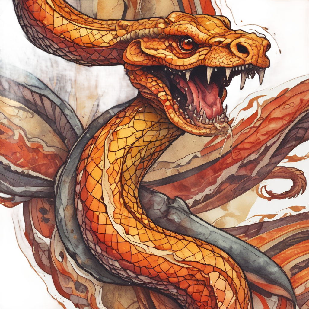 Blazing Kukri Coil — snake, dagger & rose stickers