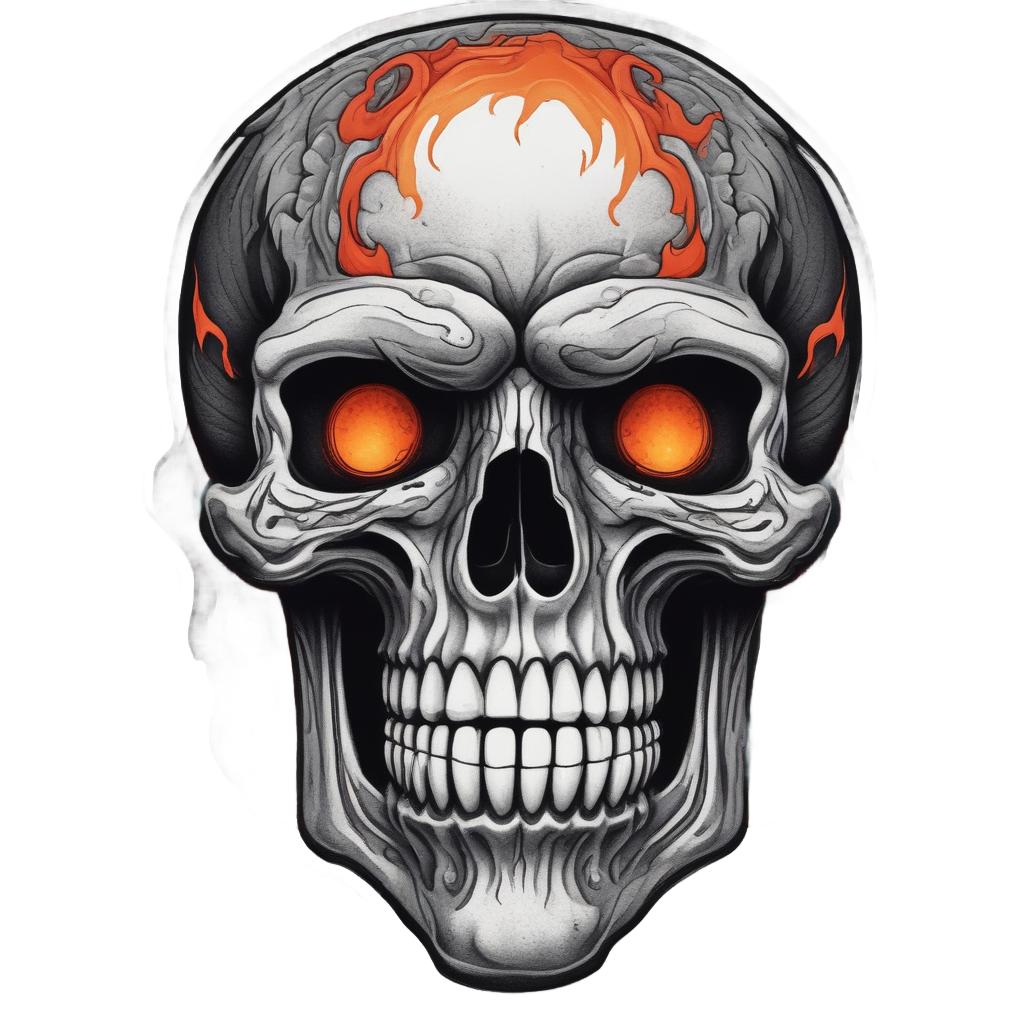 Blazing Skull Lament — gothic stickers
