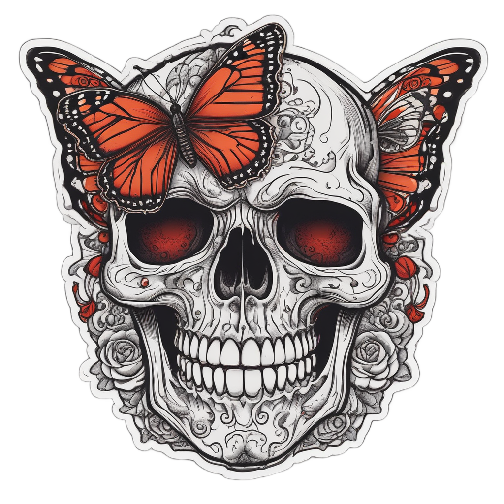 Bleeding Heart Monarch — gothic stickers