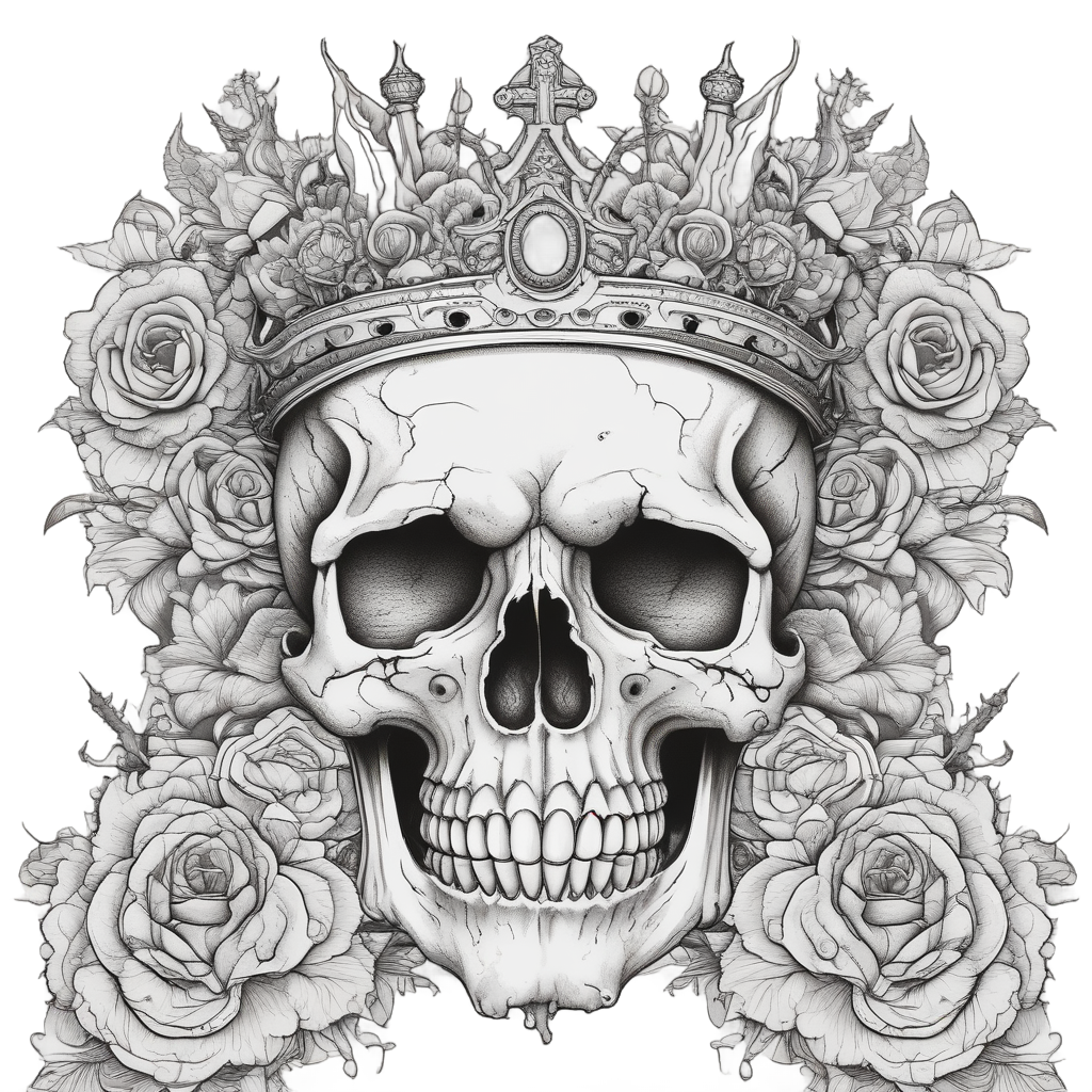 Bleeding Rose Crown — gothic stickers