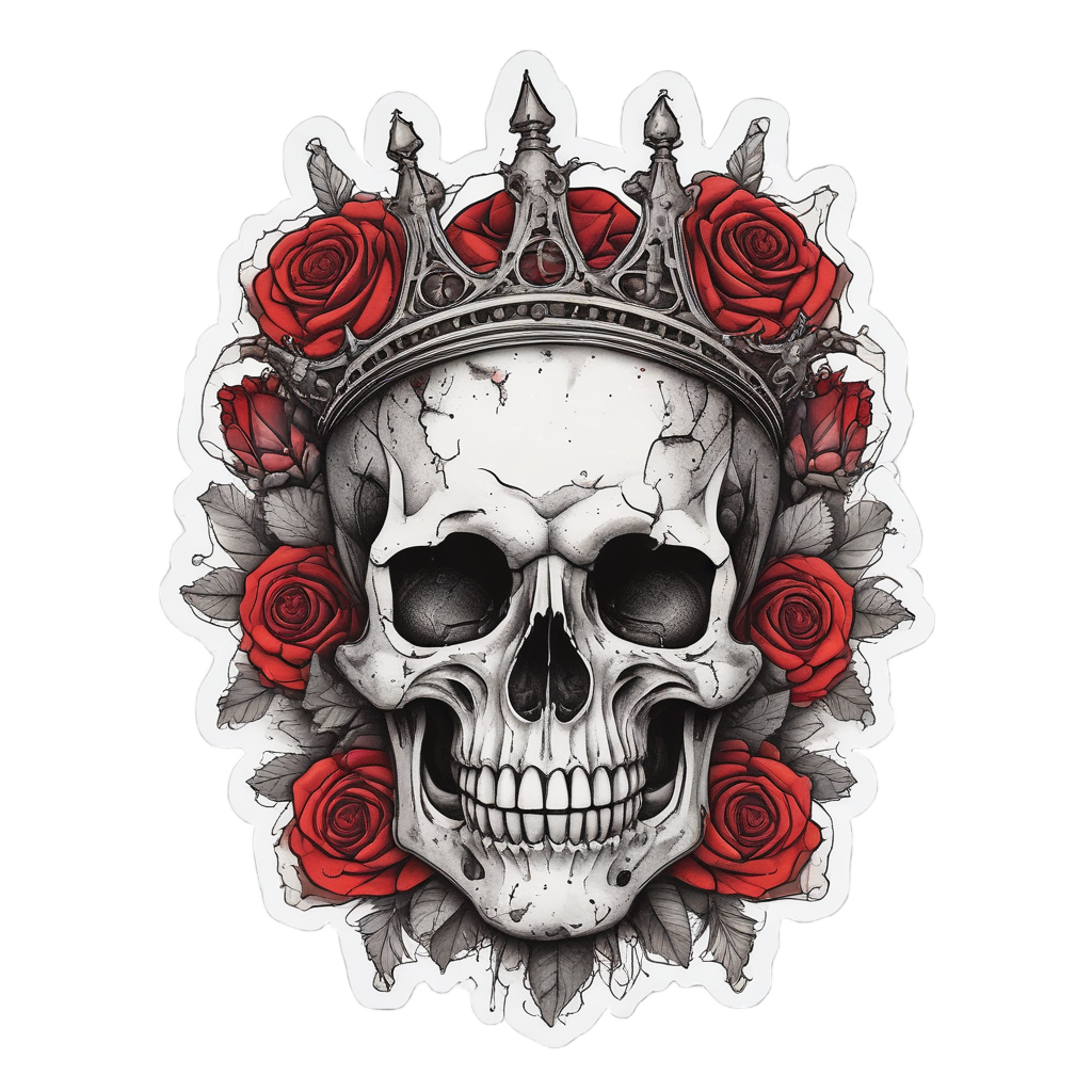 Bleeding Rose Crown — gothic stickers