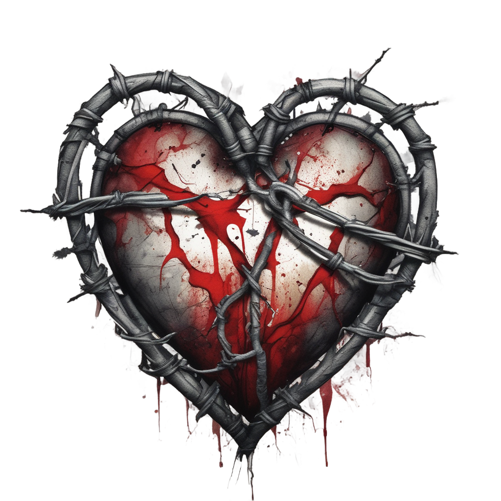 Bleeding Wire Heart — gothic stickers