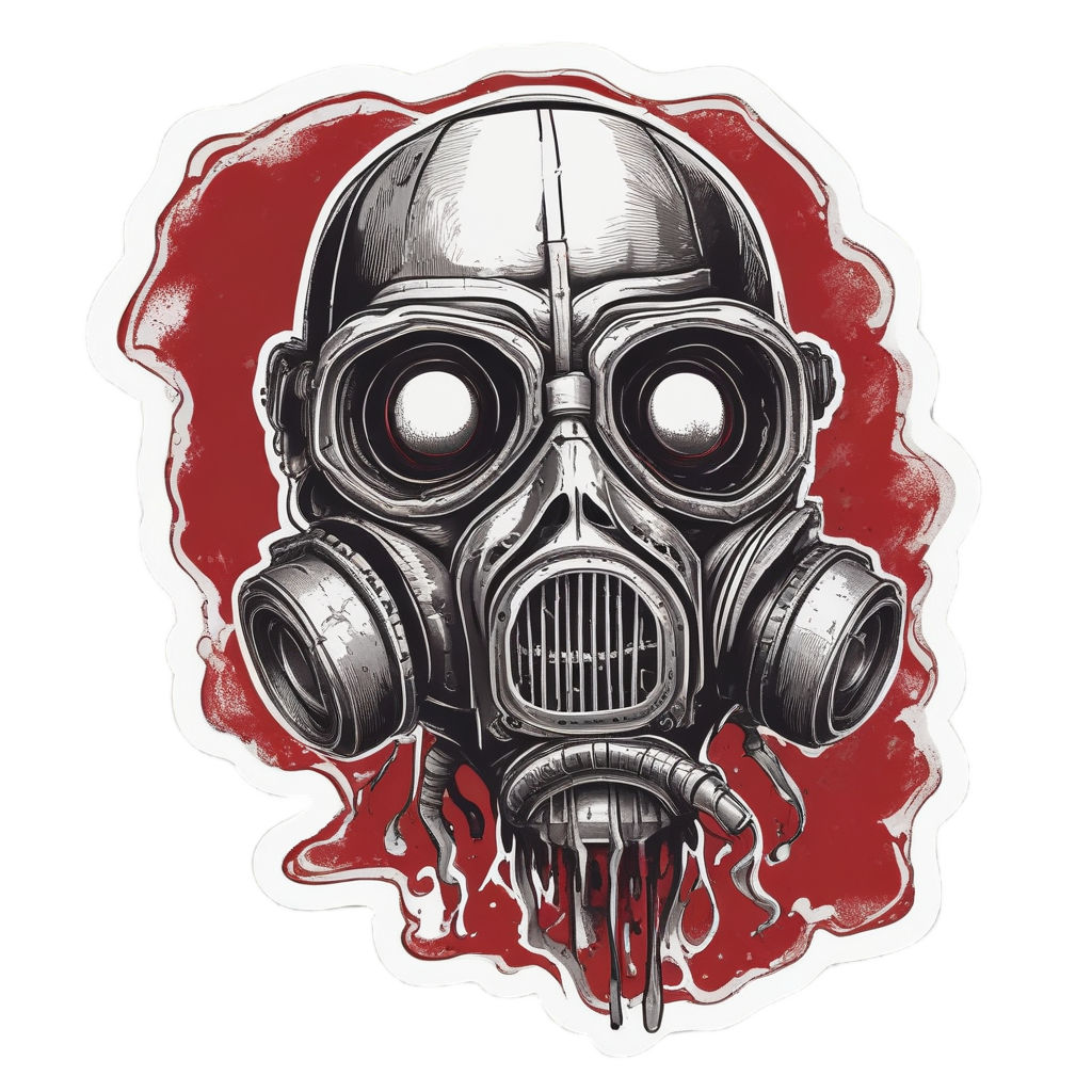 Blood Drip Phantom — gas mask stickers