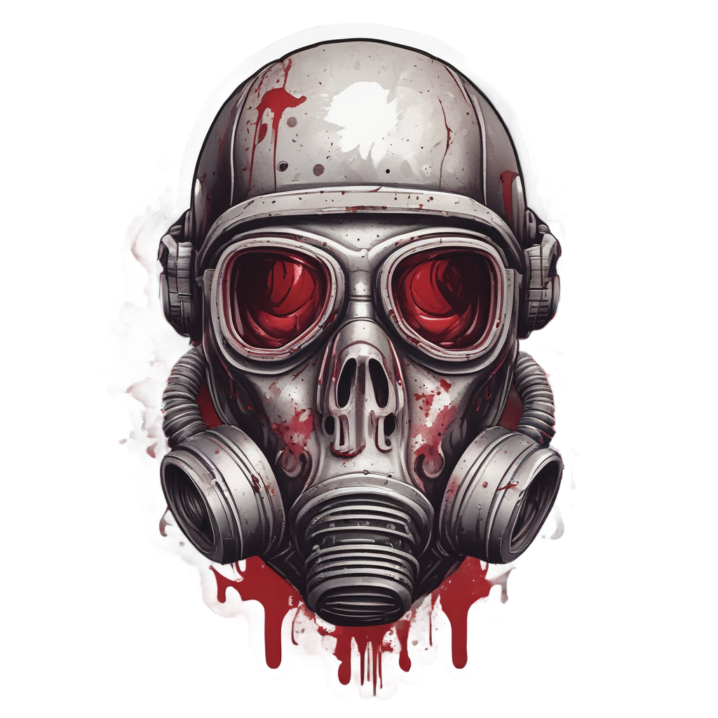 Blood Drip Serenade — gas mask stickers