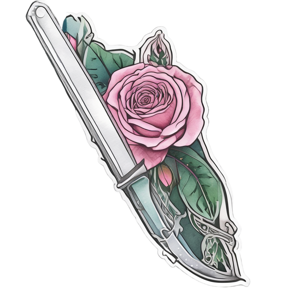 Bloodless Beauty Rose — slasher vibe stickers