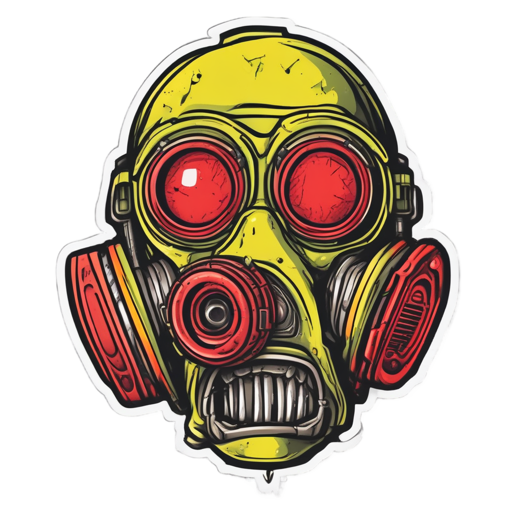 Bloodshot Eye Gas Mask — gas mask stickers