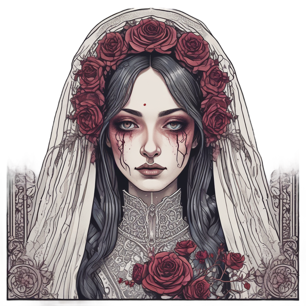 Bloodstained Bride — victorian gothic stickers