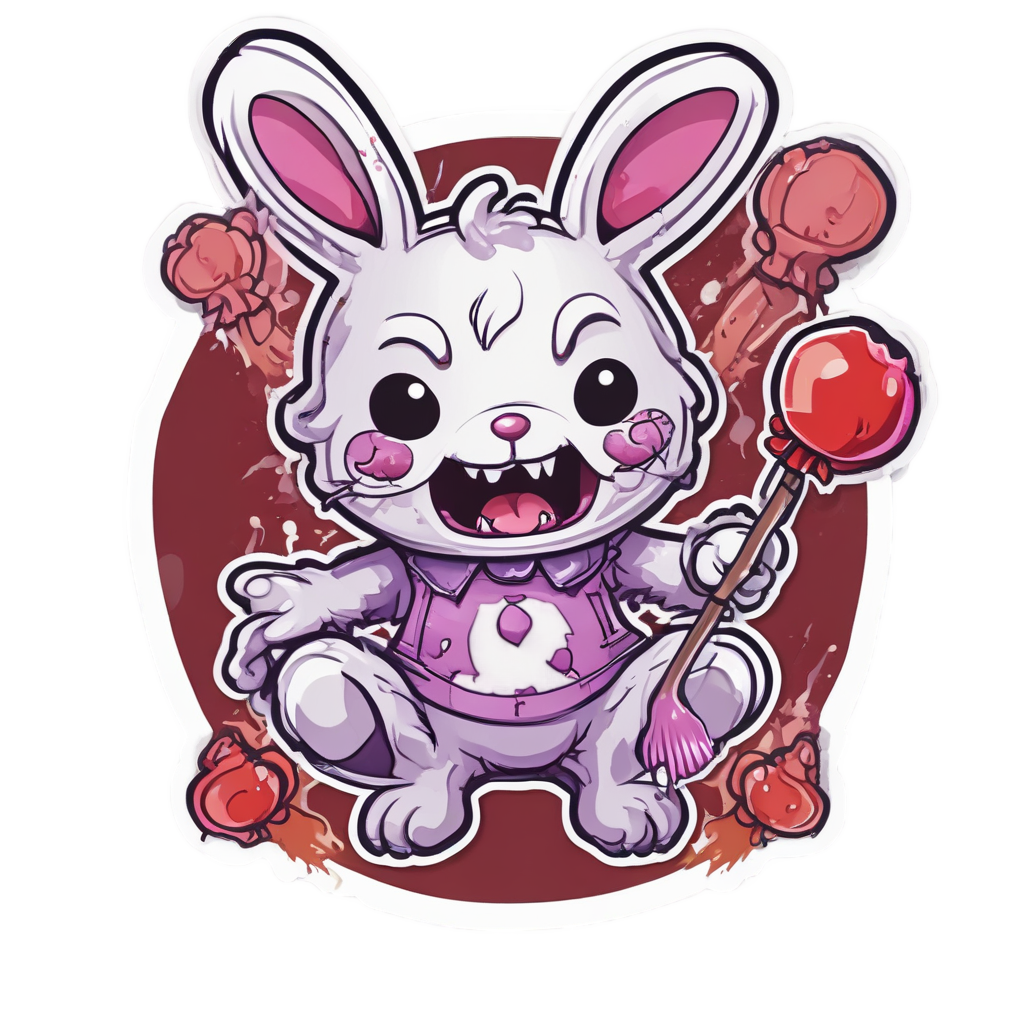 Bloody Bunny Hop — slasher vibe stickers